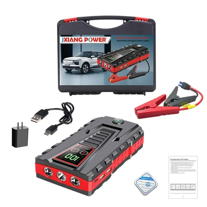 Arrancador de batería portátil para coche, dispositivo de arranque automático de gasolina y diésel, batería de emergencia de 99800mAh, pico de 5000A, cargador de Banco de energía de 12V - 1