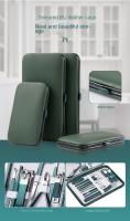 Nuevo Set De Tijeras Para Uñas De Acero Inoxidable Con Estuche Portátil Herramienta De Aseo Para Hombres Y Mujeres Verde - details 9