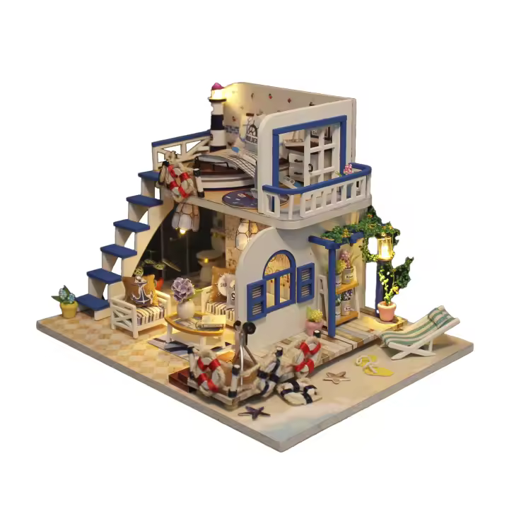 DAM. Costa Celeste. Maqueta 3D realista con gran detalle y luces led. 19x15x13cm. - 1