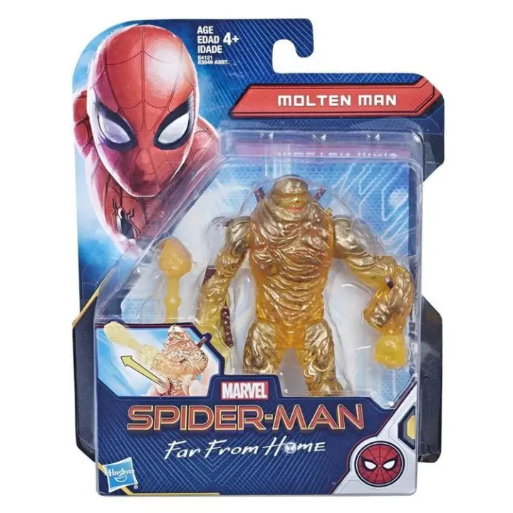 Figura Spiderman 15cm Molten Man Hasbro - Coleccionismo Spider-Man Lejos de Casa - Figuras Articulables Marvel - 1