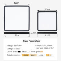 Luz De Techo LED Ultrafina 2.4CM 18W 24W 36W 48W AC85-265V Para Decoración Interior De Hogar Habitación Dormitorio Sala De Estar Cocina Control Remoto Infinitamente Dimmable - details 2