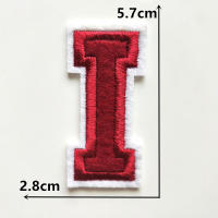 1PC Parche Bordado De Alfabeto Inglés Rojo A-Z Aplicación Para Ropa Bolsos Chaquetas Decoración De Iraón DIY Manualidades - details 9