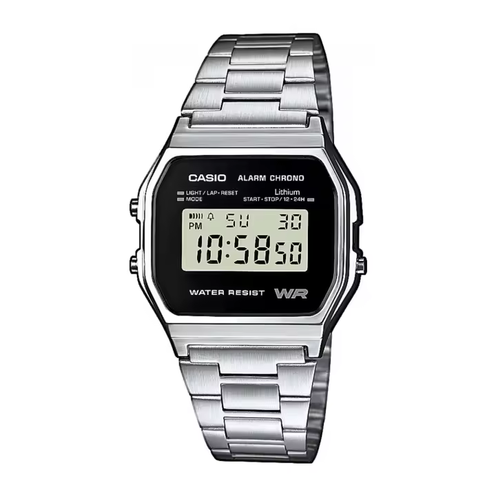 Casio Reloj Vintage A158WEA-1EF Digital Acero Inoxidable - 1