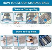 Bolsas de almacenamiento al vacío de 70 x 50 cm - Bolsas reutilizables para guardar ropa con doble cierre y bomba - Paquete de 4 - details 0