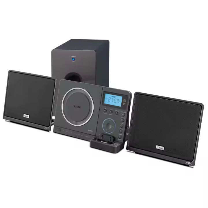 TEAC Mc-dx-222i  Sistema Hi-fi Negro. Radio AM/FM. Reproductor de CD MP3.Entrada AUX IN. - 1