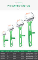 Llave De Mano Ajustable LAOA Con Gran Apertura Multifuncional Para Reparación De Tuberías De Baño 6-12 Pulgadas Herramienta De Plomería - details 2