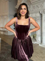Vestido De Noche Para Mujer ZBZA Con Cuello Cuadrado Y Tirantes Anchos Bolsillos Ocultos Cierre De Zipper Chic Para Navidad Y Otoño Invierno - details 12