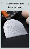 Cuchara De Teppanyaki De Acero Inoxidable Con Mango De Madera Antideslizante Para Pescado Y Panqueques Utensilios De Cocina - details 6