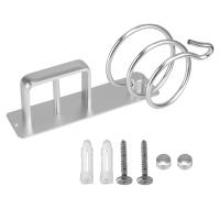 Organizador De Baño Pared Montado Estante De Almacenamiento Con Porta Secador Y Rizador De Cabello Accesorios De Cocina De Aluminio Espacial - details 11