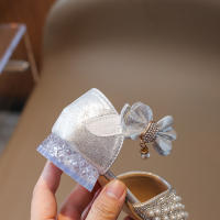 Zapatos De Princesa Para Niñas Plata Cristal Alta Moda Antideslizante Sandalias De Niños Suela De Goma Talla Verdadera Para Verano - details 5