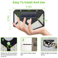 Lámpara Solar Exterior LED Para Jardín Con Sensor De Puerta Luz De Fosa Impermeable Para Navidad Y Decoración De Exteriores - details 8