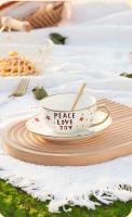 Juego De Tetera Y Taza De Cerámica Con Caja De Regalo Manija Plateada Dorada Vaso De Té De Navidad Cuchara Soporte Para Café Xmas Gifts - details 5