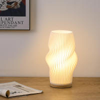 Lámpara De Escritorio Estilo Crema Francesa 3D Lámpara De Ambiente Para Dormitorio Estudio Café Luz De Lectura LED Sin Baterías - details 11
