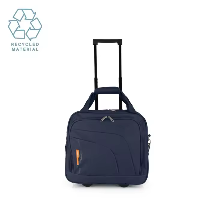 Cartera Maleta Piloto de Viaje Eco Gabol Azul Marino 40x36x19cm - 25L - 2.2kg - Poliéster - 1