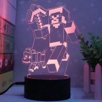 Luz Nocturna 3D LED Mi Mundo Con Control Remoto Y Cable USB Decoración De Navidad Regalo Para Fanáticos Del Juego 16 Colores - details 5