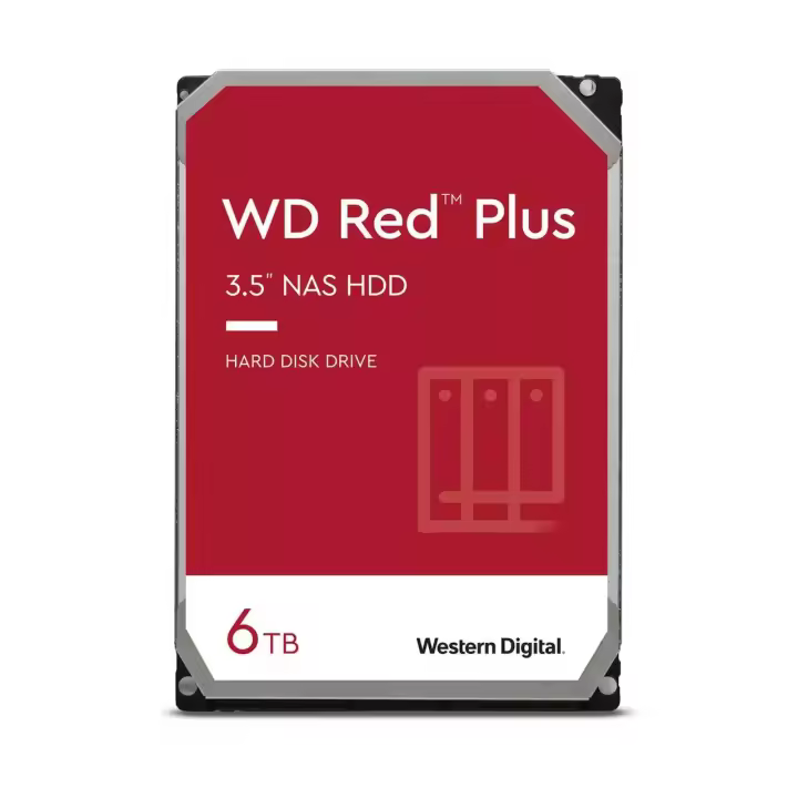 Western digital red plus wd60efpx internal hard drive 3.5" 6 tb serial ata iii - 1