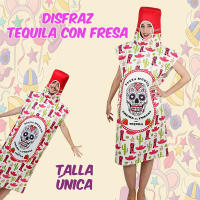 Disfraz de Tequifresa para Adulto - Talla Única - Disfraz de Tequila con Fresa - Marca Dysmad - ¡Diviértete con este original disfraz! - details 0