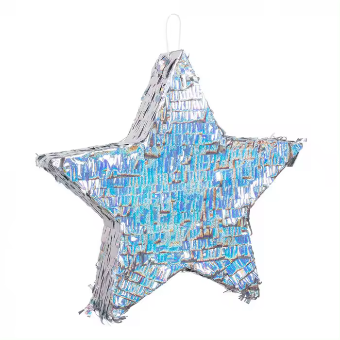 Piñata estrella plata 44 cm para romper - 1