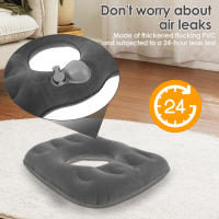 Cojín Inflable De Oficina Con Valvula Doble Y Flocado PVC Resistente Al Relleno De Agua Para Viajes Y Suministros De Oficina Cojín Portátil Para Adultos - details 3