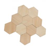 100/50 PCS Chips De Madera Blankas Hexagonales Para Decoración De Hogar Y DIY De Puzle Herramientas De Dibujo Hechas a Mano Para Niños - details 1