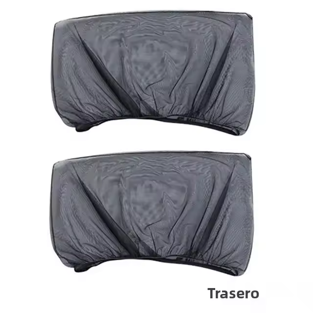 1Par De Cortinas De Sol Para Ventanas Del Coche Malla Transpirable Cubierta De Visera Estilo De Adorno Interior Automotriz - 1