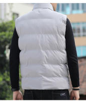 Chaqueta Sin Mangas Para Hombre 5XL Impermeable Cierre De Cremallera Collarín De Invierno Casual Prenda Exterior De Otoño E Invierno - details 2
