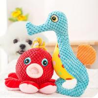 Juguetes Para Perros Resistentes Y Masticables En Forma De Caballito De Mar Juguetes Interactivos Para Compañeros Grandes De Fleece - details 1