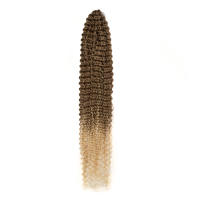 Cabello Sintético Enredado Largo 34 Pulgadas Natural Ombre Rojo Rubio Marrón Extensiones De Cabello Tejido Crochet Textura Rizada Y Enredada Suave Para Negras - details 5
