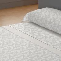 CARPE DIEM Juego de Sábanas de Microfibra Estampada Mod. IDAIRA Color Lino Beige- Conjunto de Ropa de Cama 3 o 4 Piezas para Cama 90, 105, 135, 150, 150/160 (2 Almohadas)  y 180 cm, Suaves, Transpirables  Válidos para Colchones hasta 28 cm de Grosor - details 1