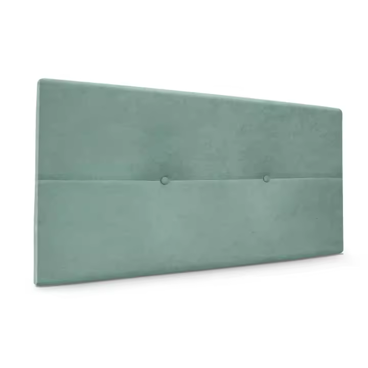 DHOME Cabecero de Polipiel o Tela AQUALINE Pro cabeceros Cabezal tapizado Cama Lujo (Verde Agua Tela) - 1