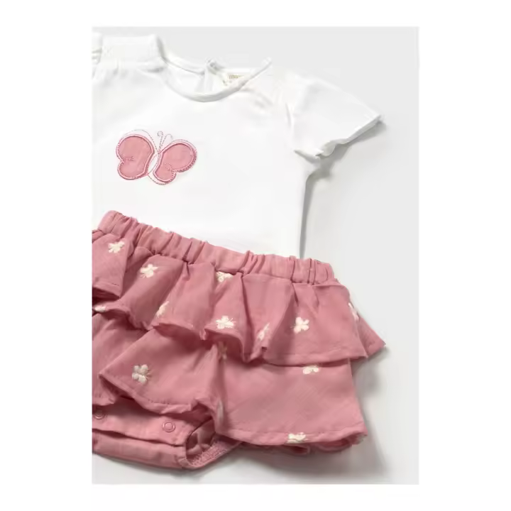 Moda infantil niña MAYORAL 1.853 014 CONJUNTO FALDA HIBISCUS 35458 25V - 1