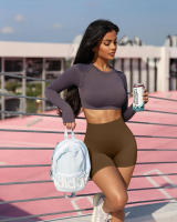Nuevos Shorts De Yoga Para Mujer Verano Sin Costuras Cintura Alta Levanta Glúteos Sin Líneas Extrañas Deporte Transpirable Cómodo - details 13