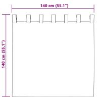 Cortinas Blackout vidaXL con lazos de colgar 2 pcs Terciopelo Borgoña - details 6