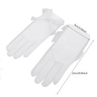 Guantes De Boda Elegantes Para Novia Con Lazo Accesorios De Boda Para Damas Guantes De Noche Formales De Encaje Rayón Talla Única - details 13