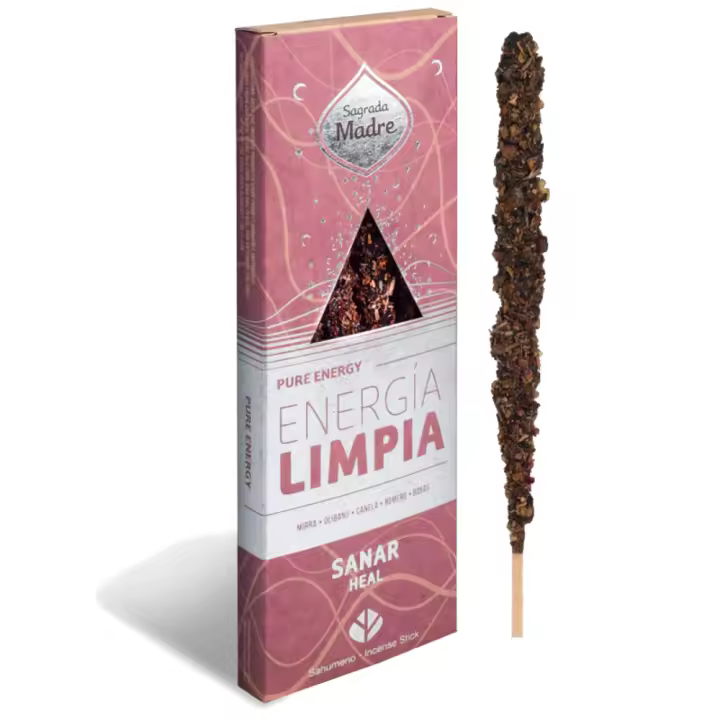 NA Incienso Artesano de Energía Limpia Mirra Canela Romero y Rosa | Purifica y Equilibra | 4 Varillas Extra Gruesas - 1