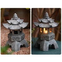 Estatua De Pagoda Solar Para Jardín Exterior Decoración Zen Con Luz LED Saltarina Luces De Jardín De Resina Estilo Japonés - details 8