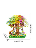 Juguete De Construcción De Bloques Arbolado De Cerezo Rosa Y Arcoíris Casa De Juegos Para Niños Y Niñas Edad Recomendada 6-12 Años Material ABS Sin Baterías Origen China - details 10