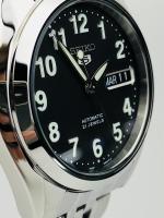 Reloj automático hombre Seiko 5 SNK381K1 correa acero dial negro SNK381 - details 6