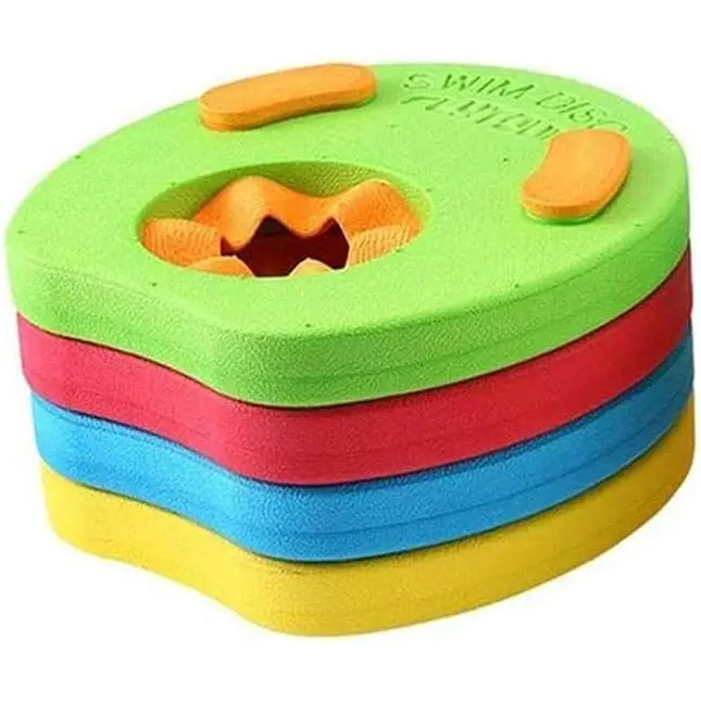 Paquete de 4 bandas de natación inflables de EVA para brazos, mangas flotantes, anillos de natación, brazaletes de tubo, tabla de flotación inflable para piscina - 1