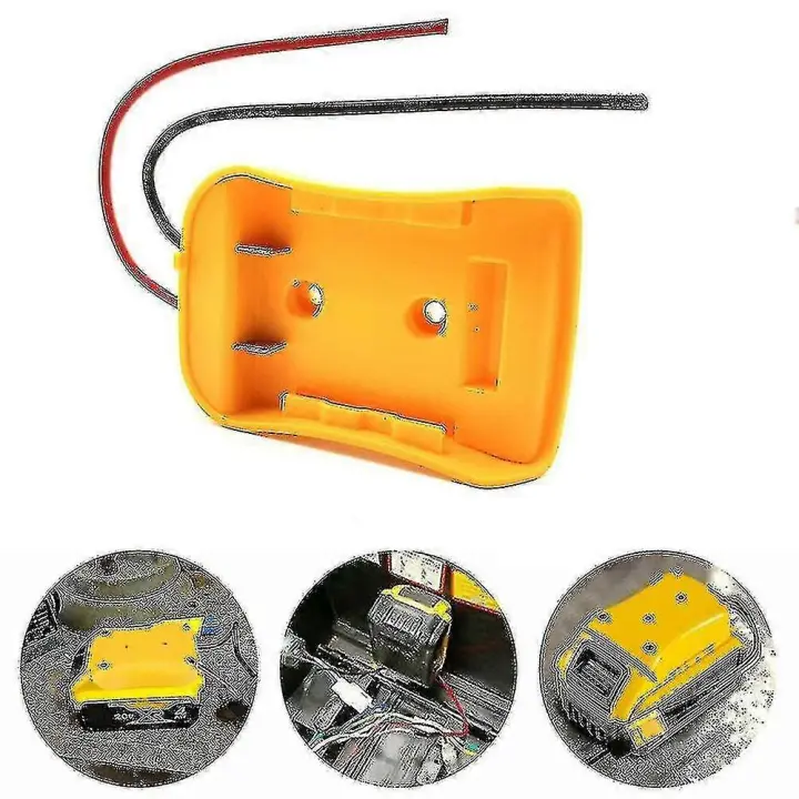 Adaptador de batería Power Wheels, compatible con batería Dewalt de 18 V, soporte de base de alimentación, conector de montaje de alimentación. - 1