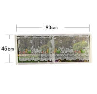 Cortinas De Encaje Blanco Para Frutas Y Jardín Cortinas De Café Para Cocina Cortinas De Medio Corte Para Armarios Perforados Estilo Pastoral 100% Poliéster - details 5