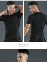 Camiseta De Compresión Para Hombre Fitness Entrenamiento Correr Quick Drying Manga Corta Deporte Camiseta De Gimnasio - details 3