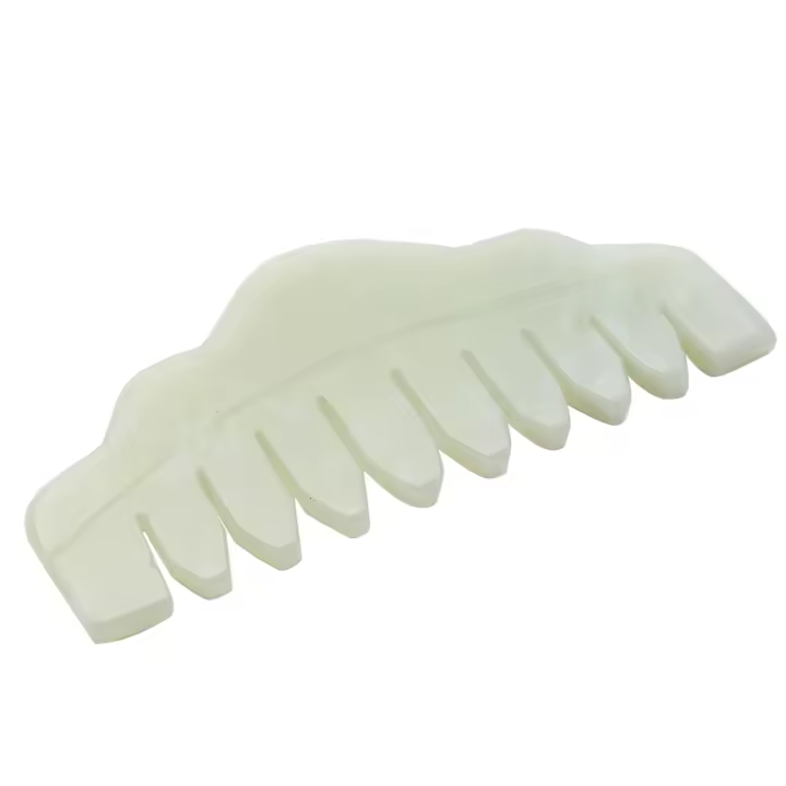 Peine de Jade natural tradicional, masaje Spa, acupuntura, terapia de cabeza, tratamiento de punto gatillo en la cabeza, tablero Gua Sha - 1