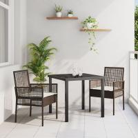 Sillas de Jardín vidaXL 2 pcs con Cojines Marrón Poliratán - details 0