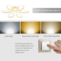 Lámpara De Techo LED De Tres Colores Montaje Plano Moderno Para Pasillo Balcón Dormitorio Sala De Estar Iluminación Interior - details 11