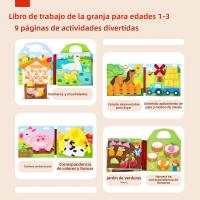 Juguete Educativo Montessori Para Niños Pequeños Tablero Ocupado De Granja Juguete Sensorial Y De Historia De Animales Quieto Y De Feltro - details 2