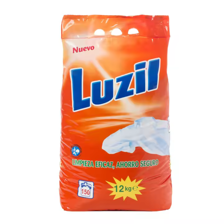DETERGENTE LUZIL EN POLVO 12 KG 150 LAVADOS- LIMPIEZA EFICAZ Y AHORRO SEGURO - 1
