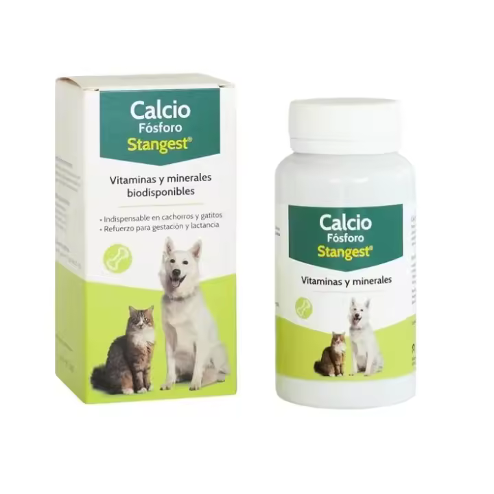 Laboratorio Stangest CALCIO FOSFORO STANGEST 100 Comp. para Perros y Gatos - Suplemento Dietético - Salud ósea - Salud Dental - 1