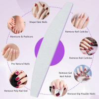 Lima de Uñas 100/180 Set Profesional de Manicura 10pcs/15pcs Lijado Gel Pulidor Doble Lado Media Luna Lima Herramientas para Uñas - details 4
