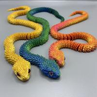Decoración 3D Imprimida De Serpiente Viper 63cm Figuras Luminosas Con Articulaciones Móviles Modelos Animales Que Pueden Balancín Juguetes Para Estante De Casa - details 3